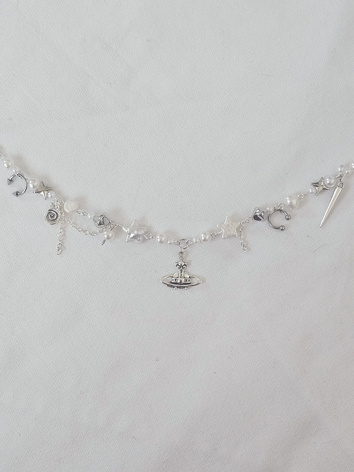 PIERCED saturn necklace