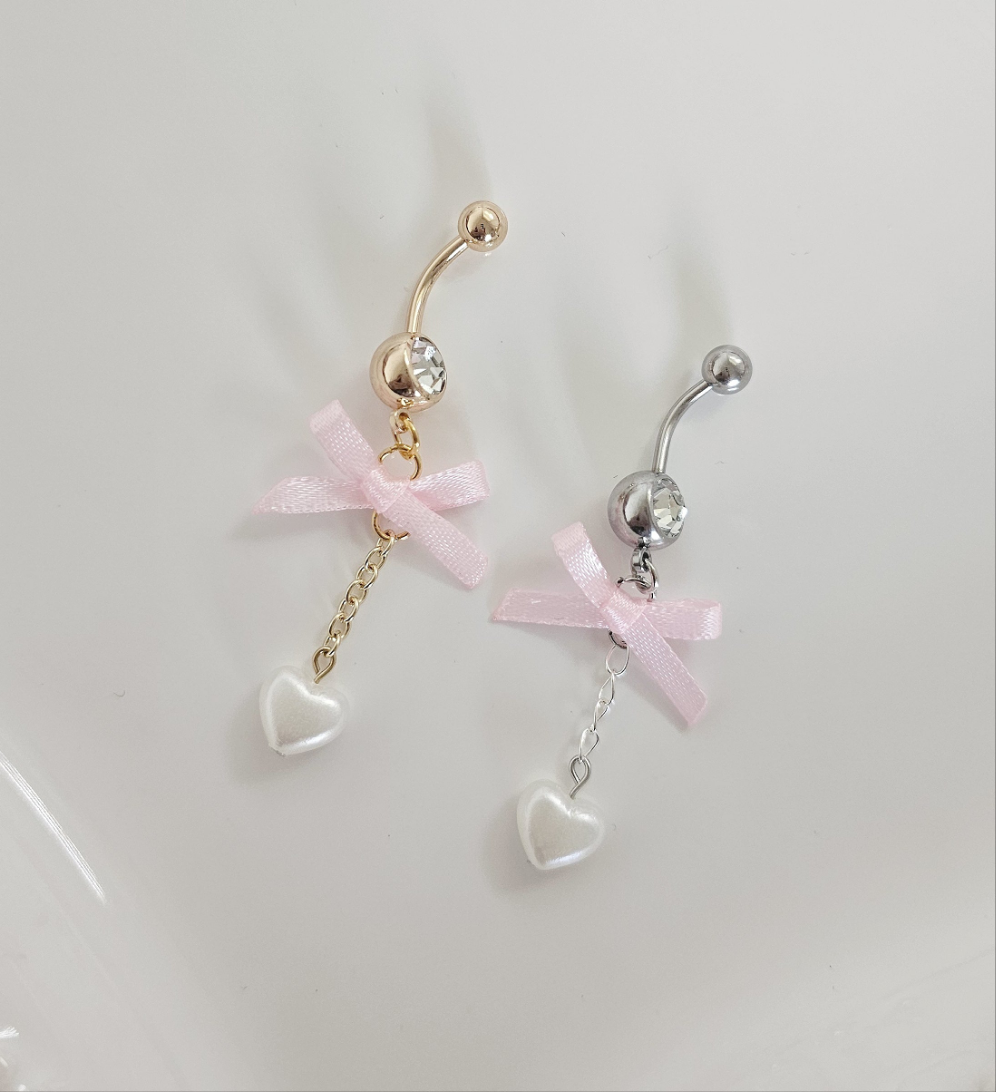 heart drop belly rings