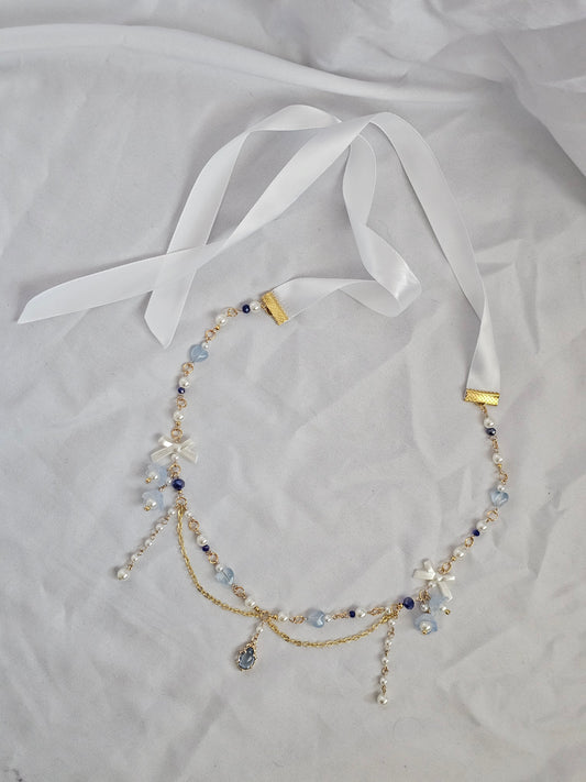 tea time ribbion necklace