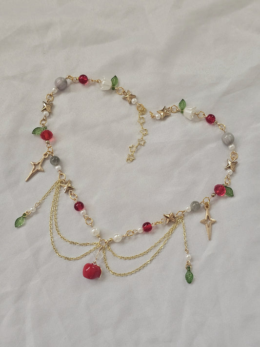 Apple Orchid Necklace