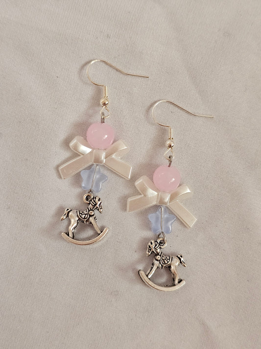 rocking horse earrings