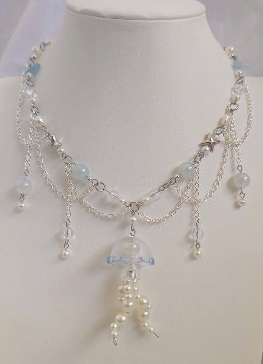 jellyfish are walkin' naked-- Necklace