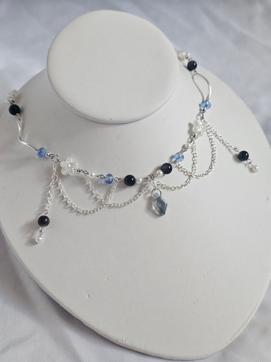 Frozen in Time Necklace (Silver toned version)
